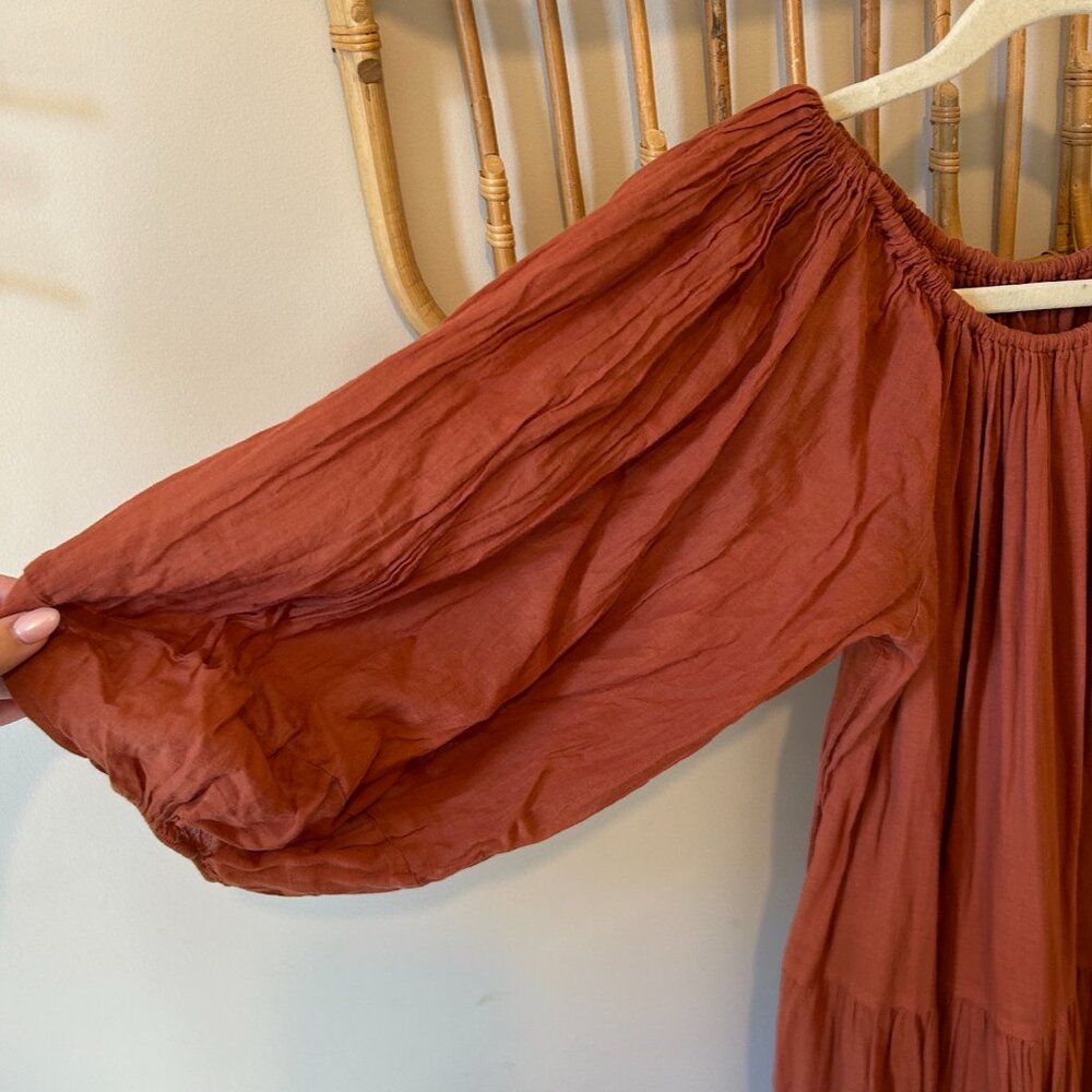Erika Peña Tiered Off-The-Shoulder Maxi Dress - Picture 5 of 6